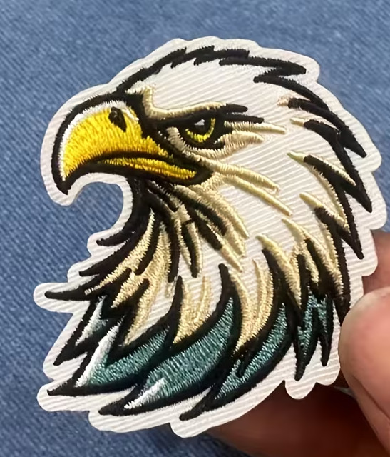 Eagle Head Pattern iron on Patch2+3/4 x 2+1/2 inch