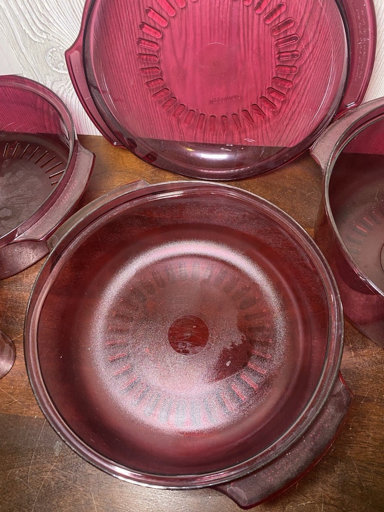 Tupperware TupperWave Stack Cooker Microwave Steamer 5 Pieces Cranberry