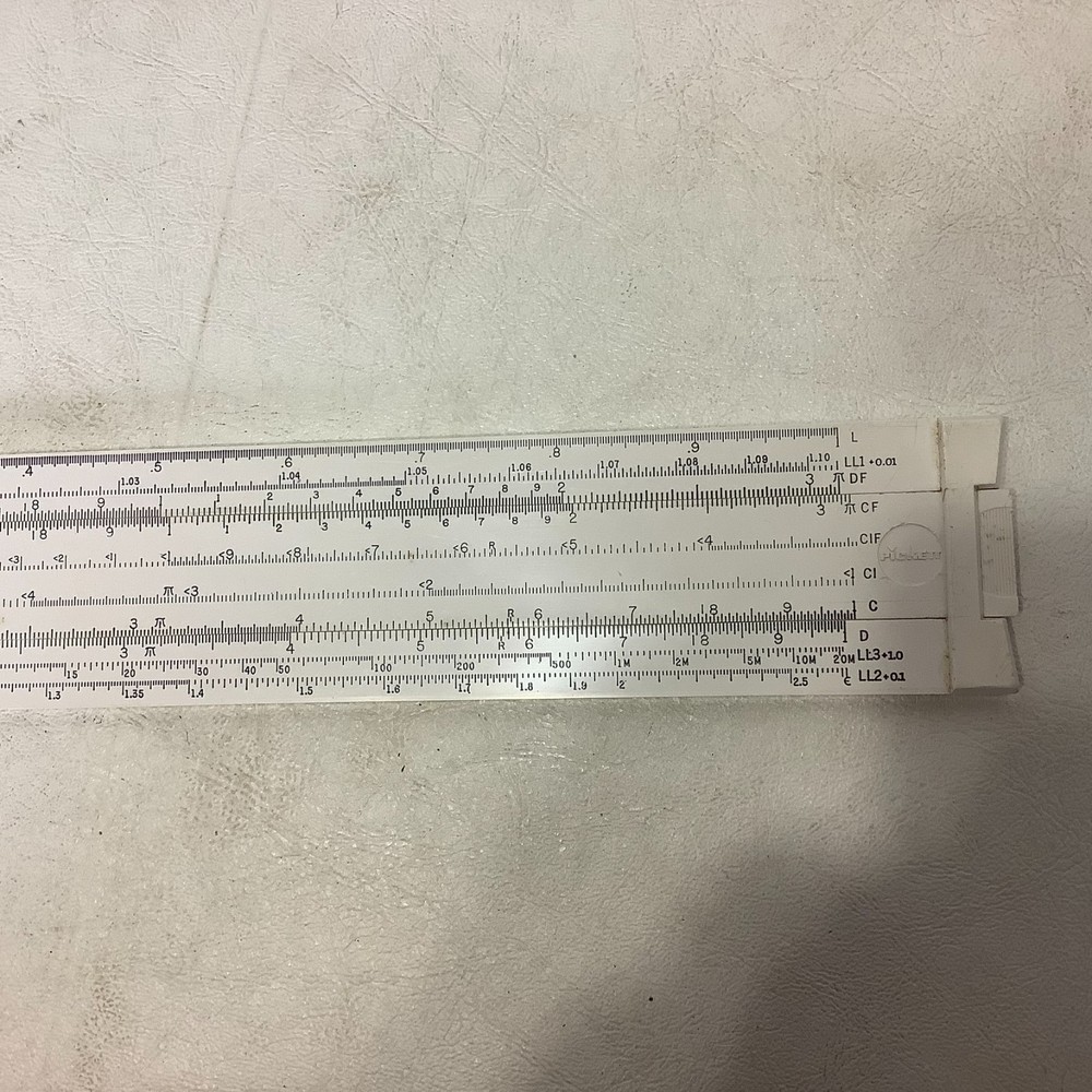 Vintage Pickett Microline 140 White Slide Rule