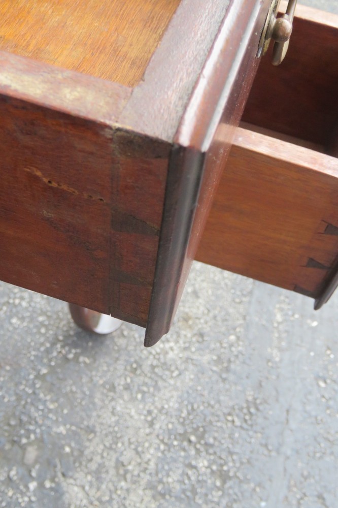 Late 1800s Queen Anne Legs Solid Mahogany Small Server Buffet 5603