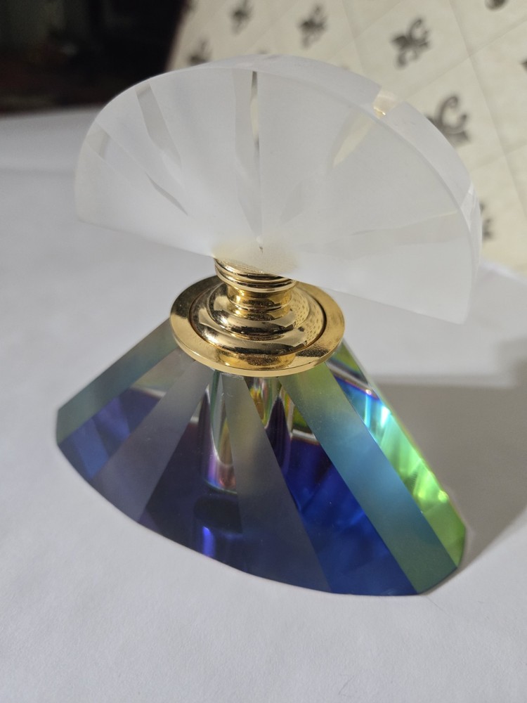 Vintage Art Deco Crystal Glass Perfume Bottle