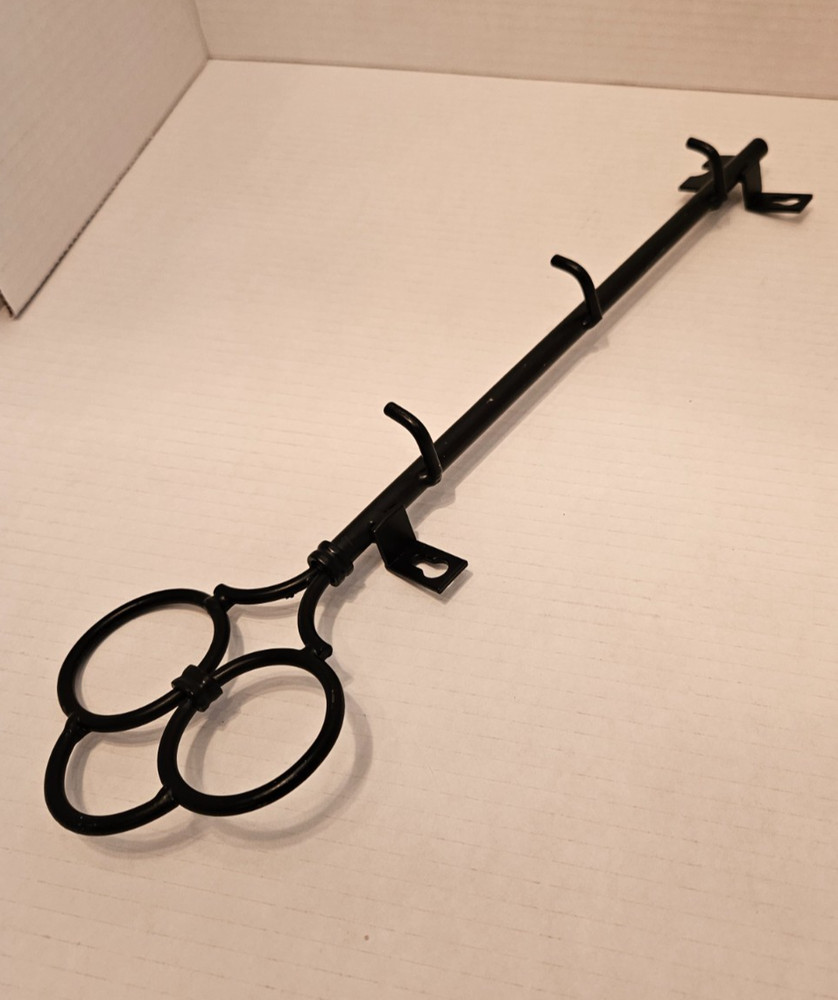 Cast Iron Skeleton Key Holder Three Hook Antique Rustic Primitive Style Replica