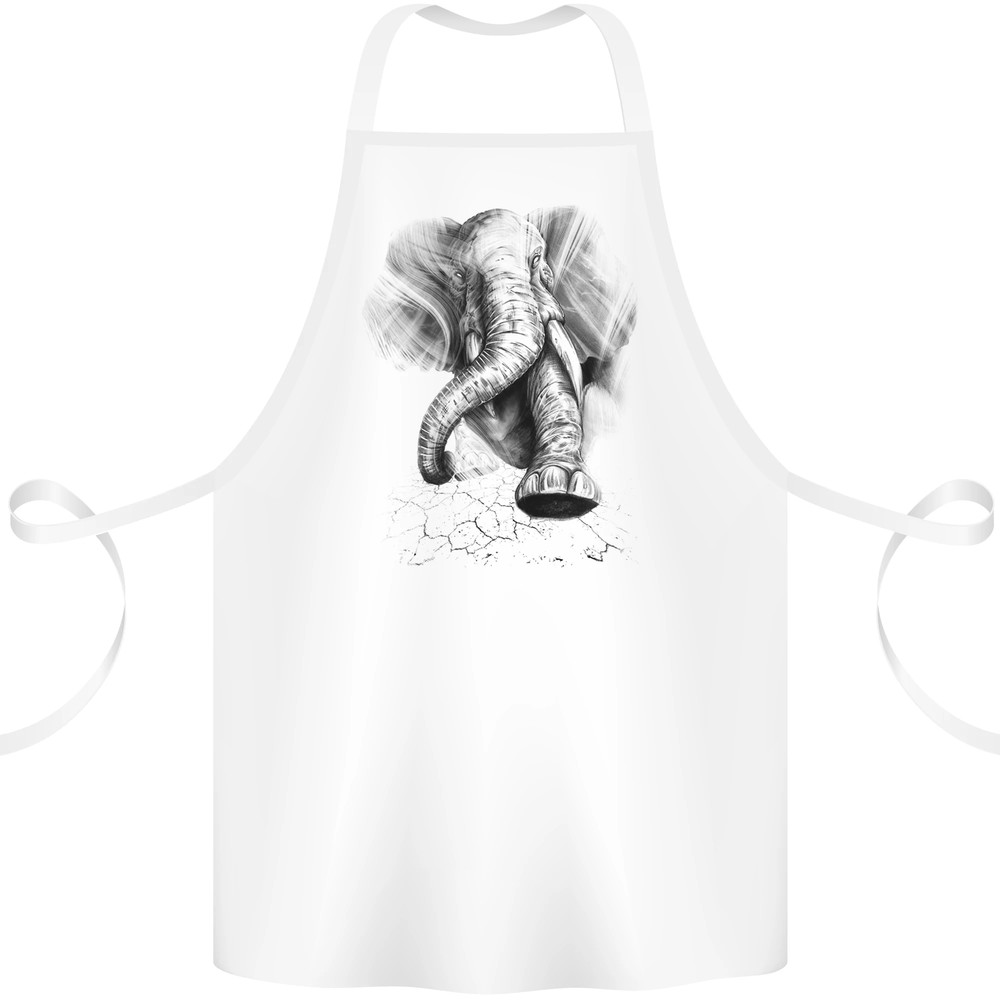 An Abstract Elephant Environment Cotton Apron 100% Organic