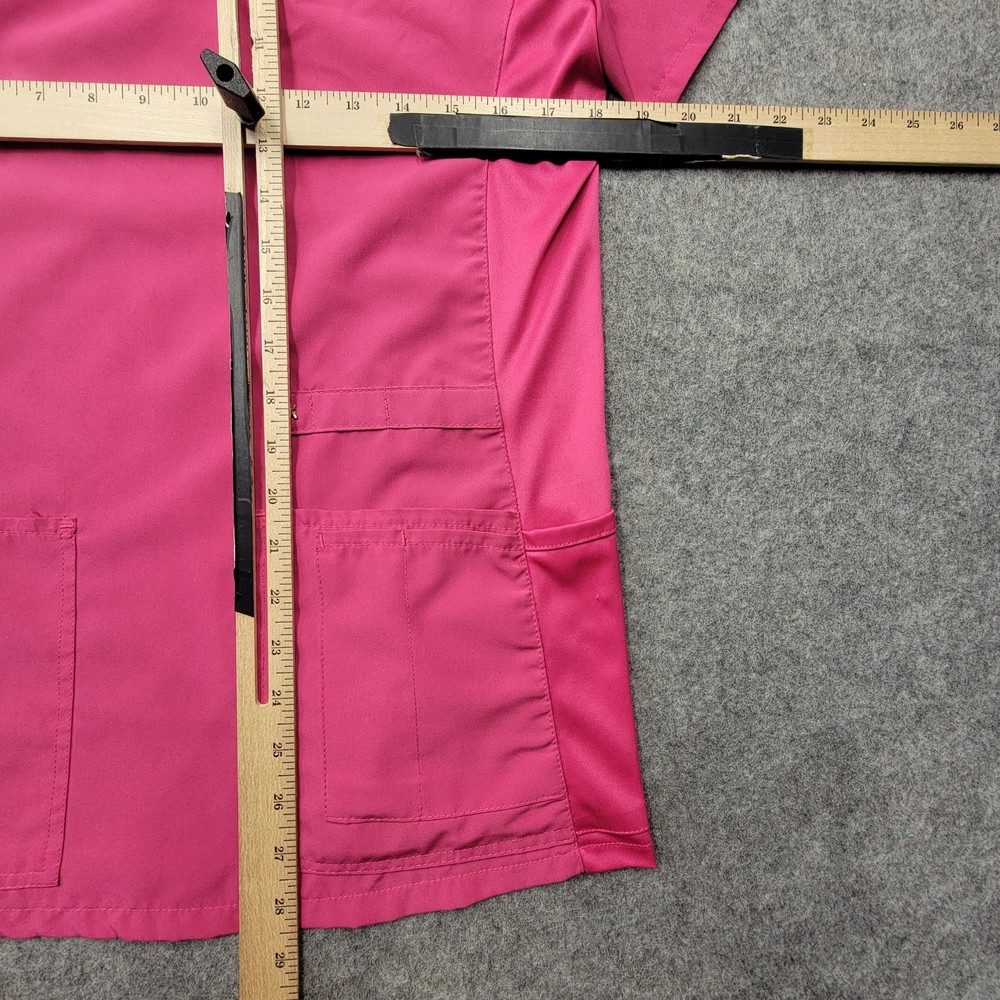 Flex Core Pink Scrub Uniform Top Size M Shortsleeve