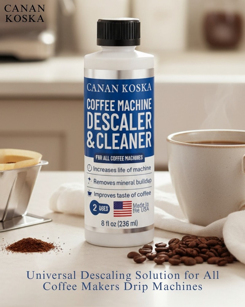 Coffee Machine Descaler 8 oz – Universal Descaling Solution Pack of 2