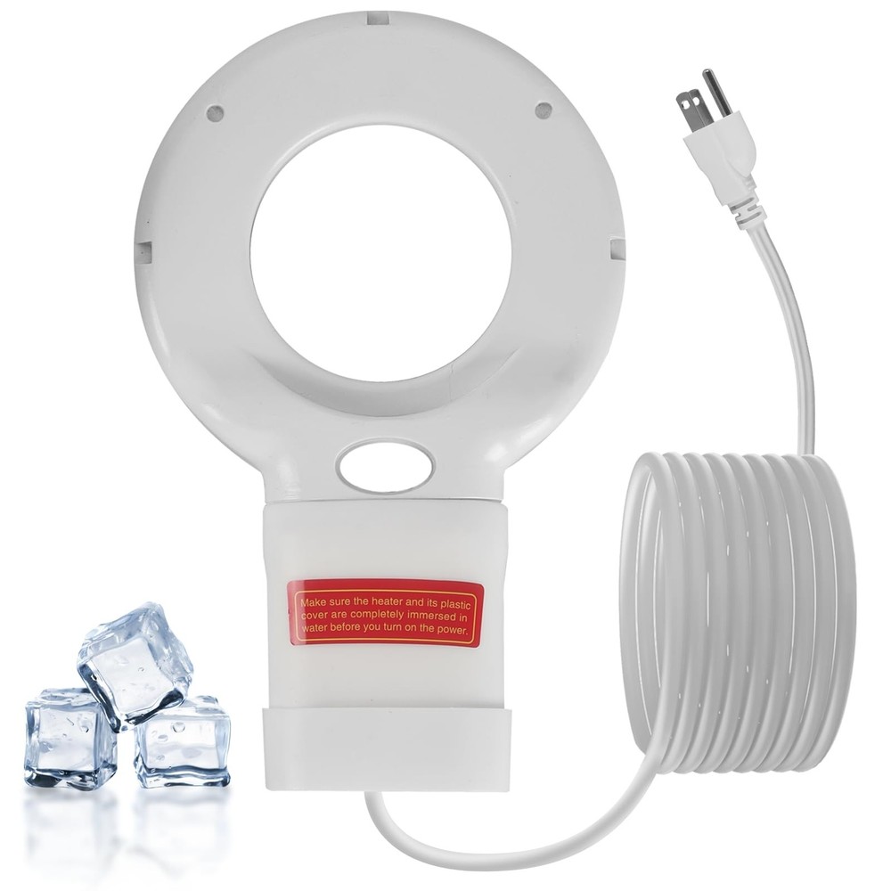 500W Stock Tank De-Icer Trough Heater Aluminum Submersible Water Bucket Deicer