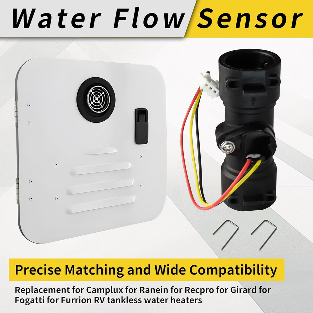 Water Flow Sensor Replacement for Gas Tankless Water Heater and CAMPLUX Ranei...