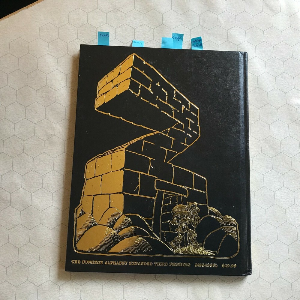 Dungeon Alphabet expanded gold foil 2012 ltd 3rd HB d&d guide michael curtis rpg