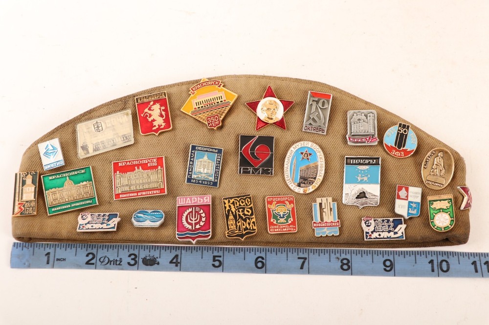 BP16/ Russian USSR Garrison Cap & 25 Pins