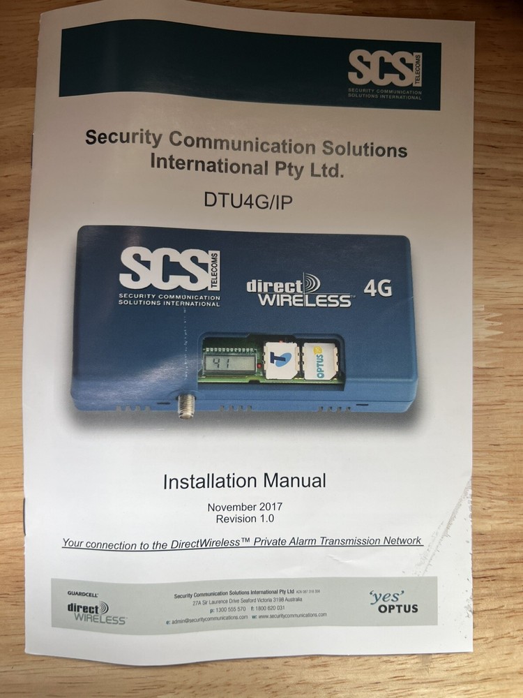 SCSI DTU 4G IP DirectWireless Security System Module Dual Sim DTU4G/IP LITE