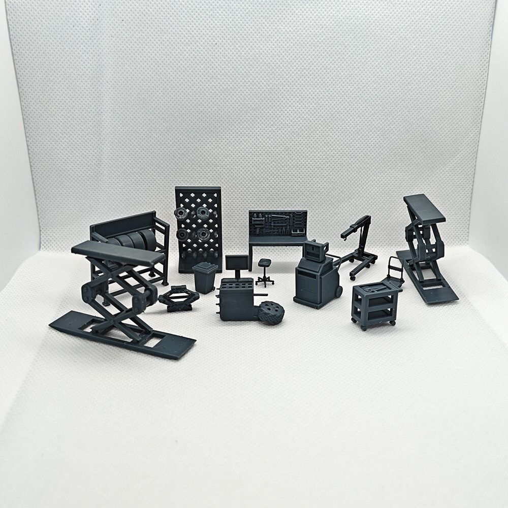 1/64 Maintenance Tools Display Props Automobile Maintenance Workshop