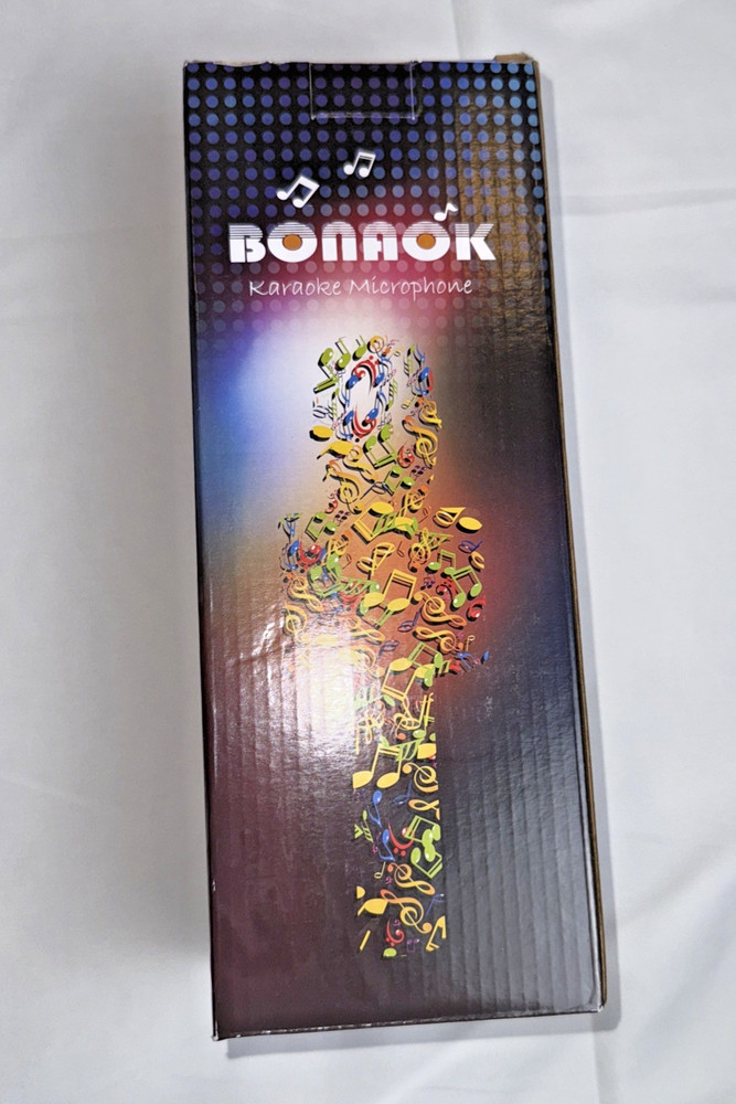 NEW IN BOX BONAOK Wireless Bluetooth Karaoke Microphone with Case - Silver