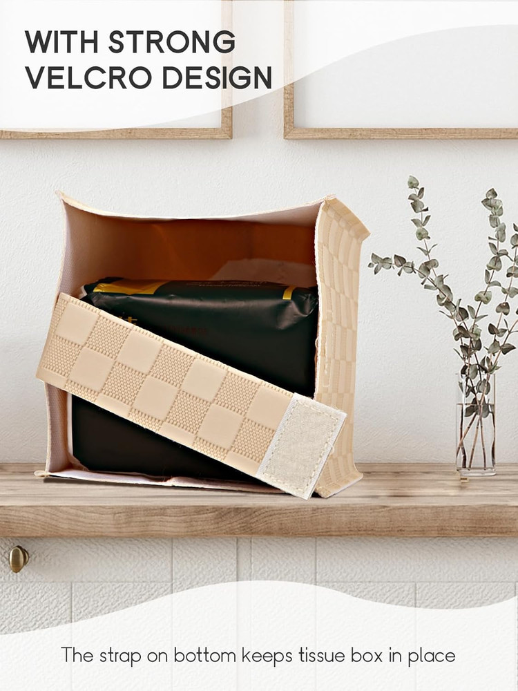 Tissue Box Cover, Square Tissue Box Holder, Leather Tissue Holders Decorative Or