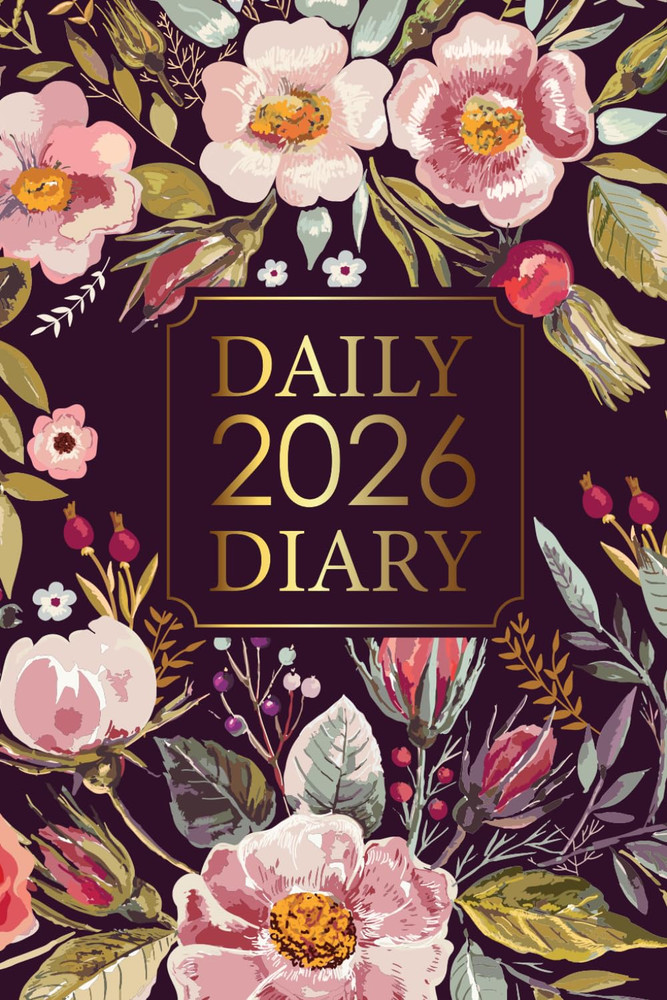 Daily Diary 2026: One Page Per Day, 365 days Fully lined with dated