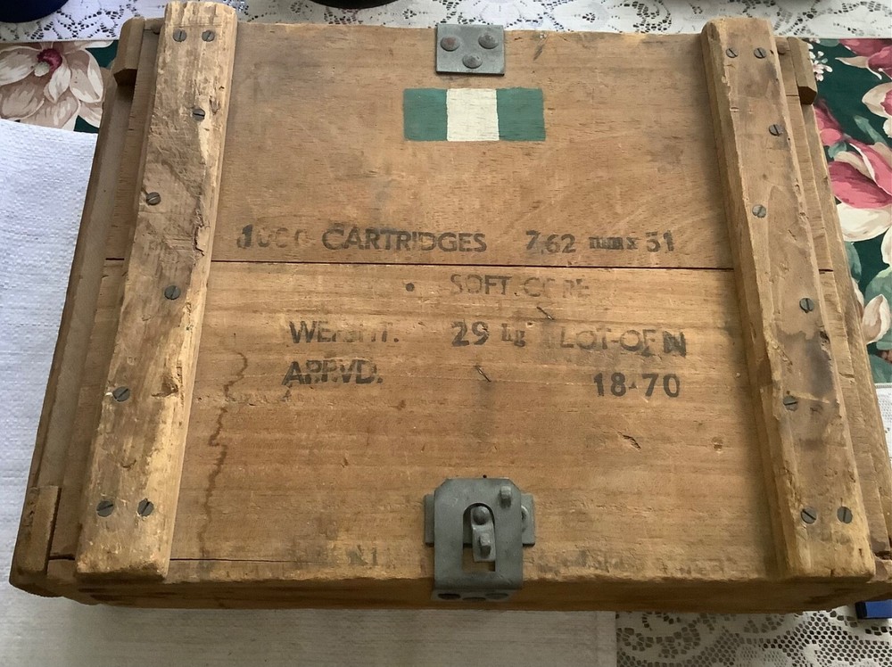 Wooden Ammo Box Norway Flag