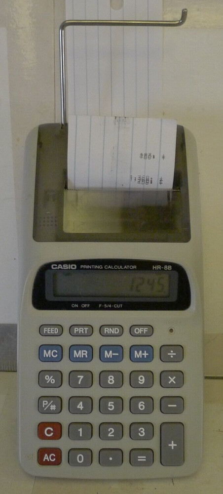 Casio HR-8B Printing Calculator Compact - Vintage