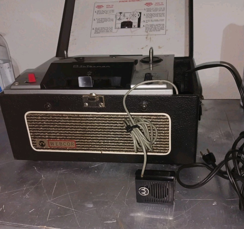 WEBCOR Portable Reel to Reel. TESTED! READ!!!