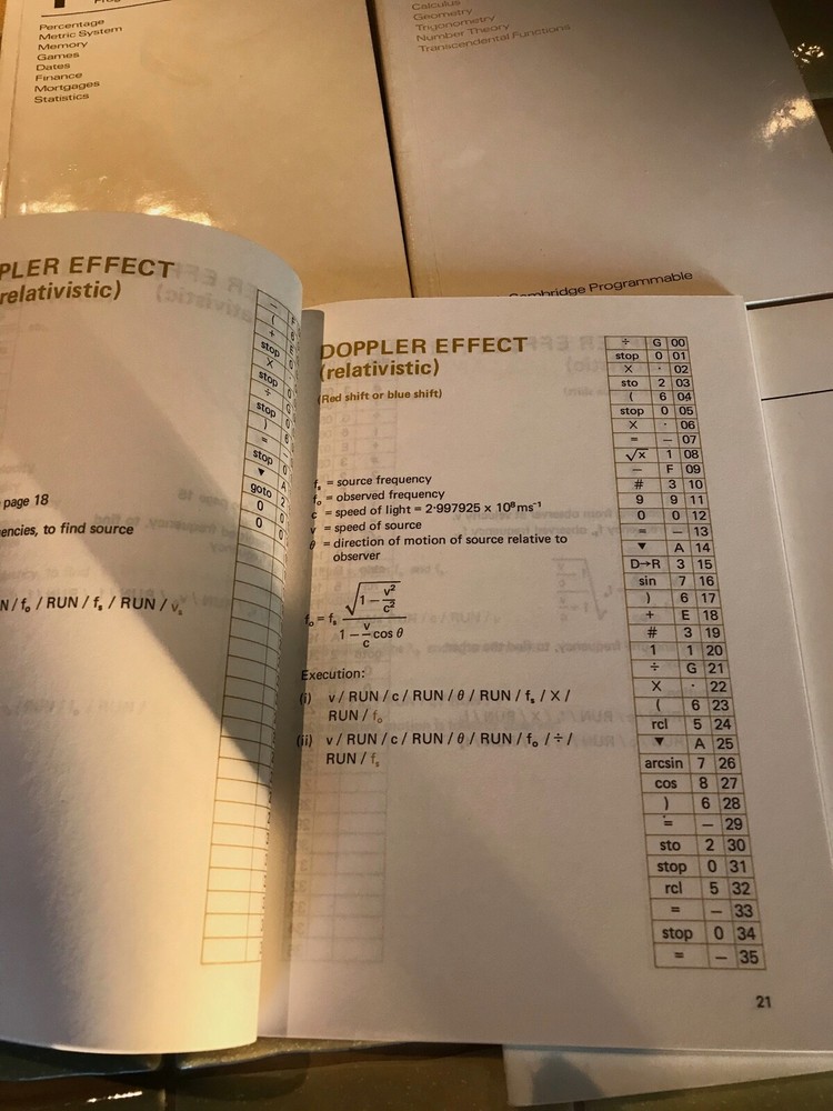 Sinclair Cambridge Programmable Calculator & Program Library books