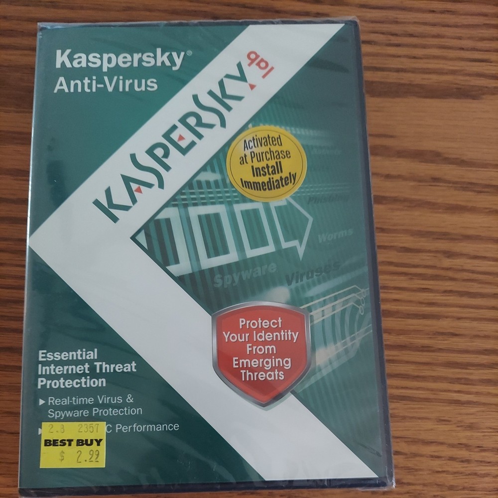 KASPERSLab Anti-Virus Protection PC Computer Security Software - NEW SEALED