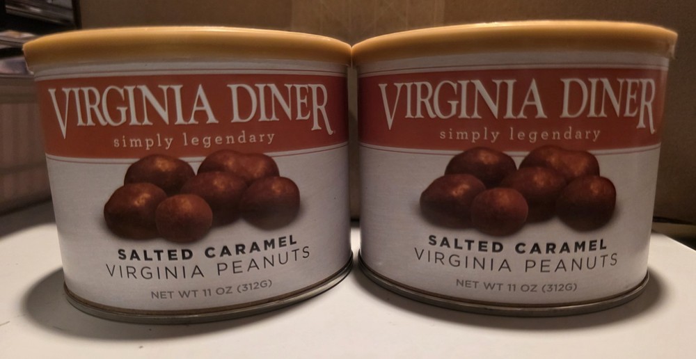 2 Virginia Diner Salted Caramel Peanuts 11oz each can