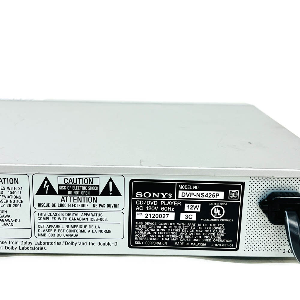 Sony DVP-NS425P Progressive Scan VCD DVD Player without Remote, Silver