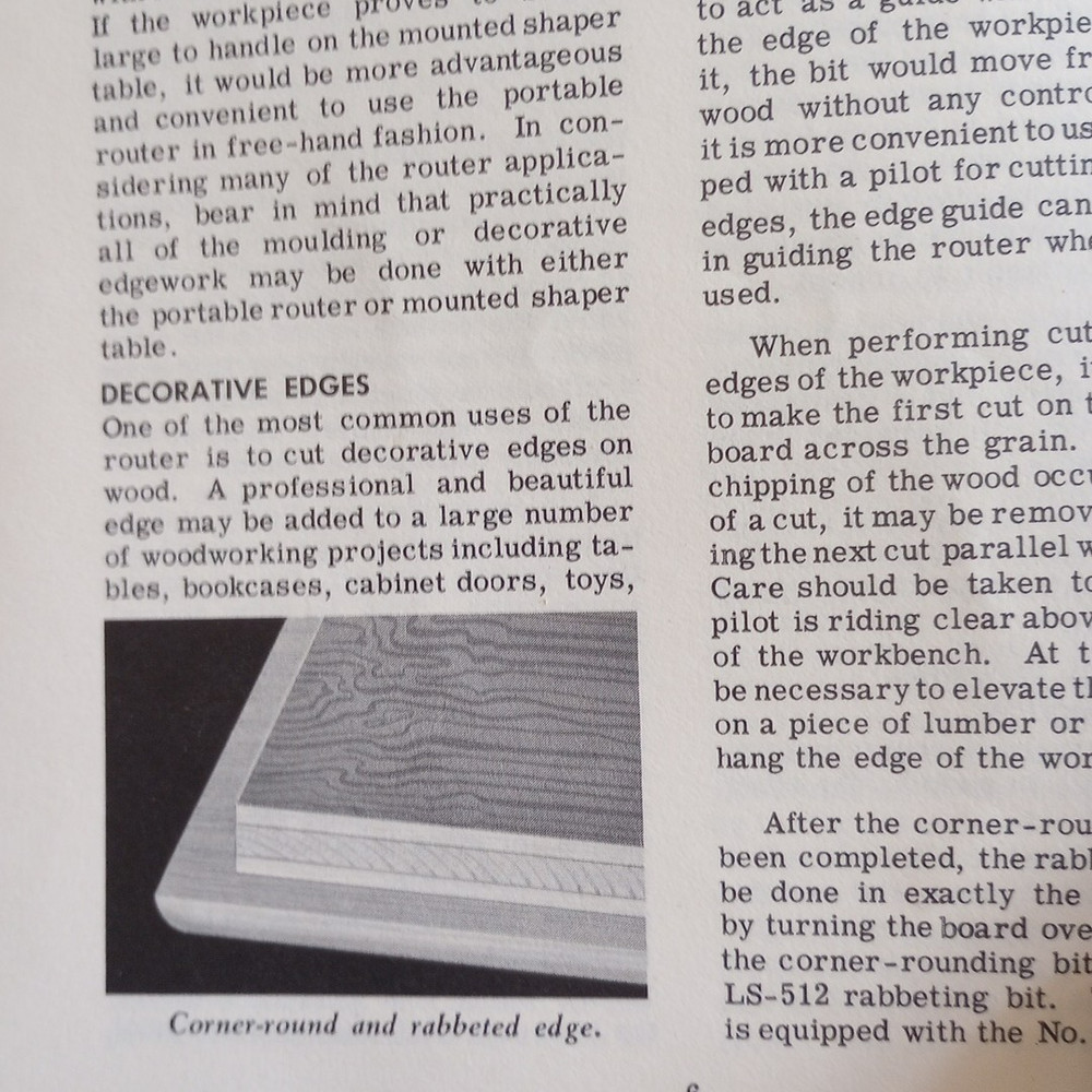 Vintage Porter Cable Routers Operating Instructions Booklet