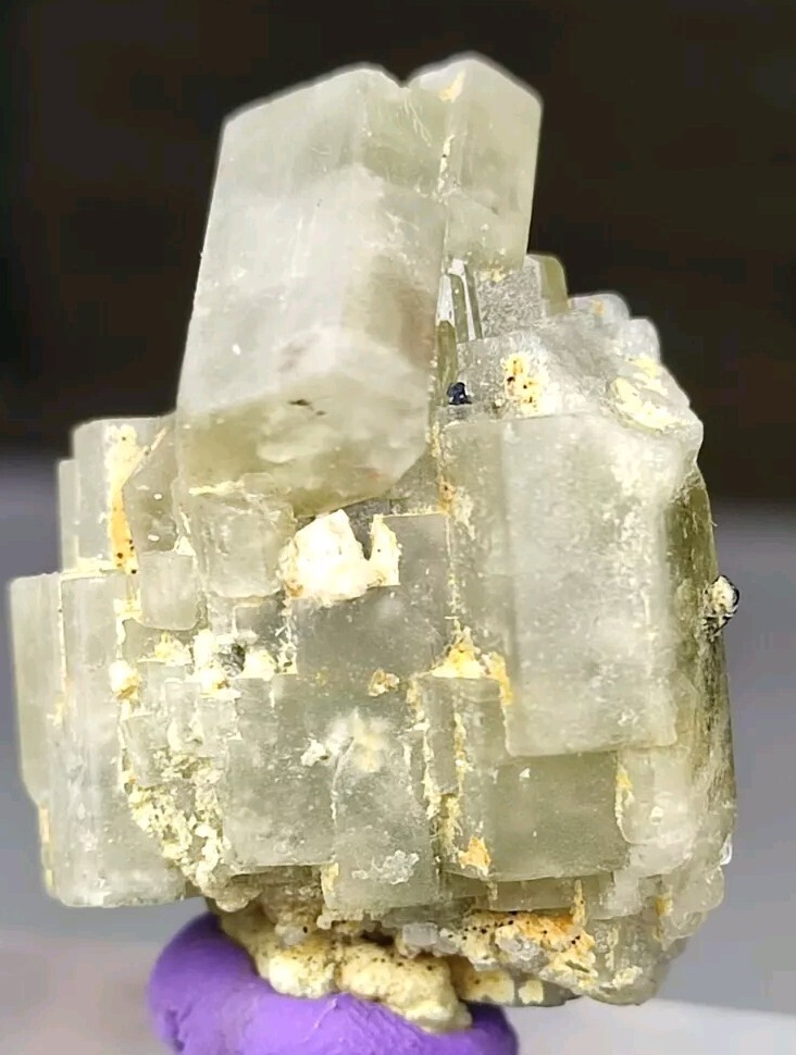Fluorescent Green Apatite Crystal Having Good Luster Nice Growth.