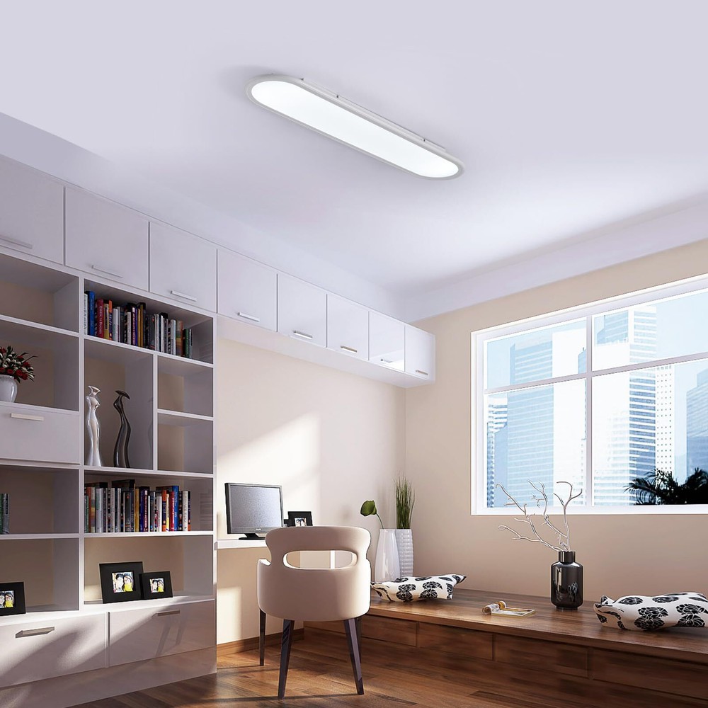 6000K Cool White Modern Ceiling Light Ultra Thin Low Profile for Bedroom Hallway