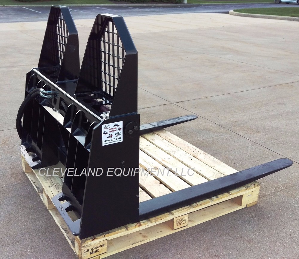 NEW 48" HYDRAULIC PALLET FORKS & FRAME ATTACHMENT Skid Steer Loader Caterpillar