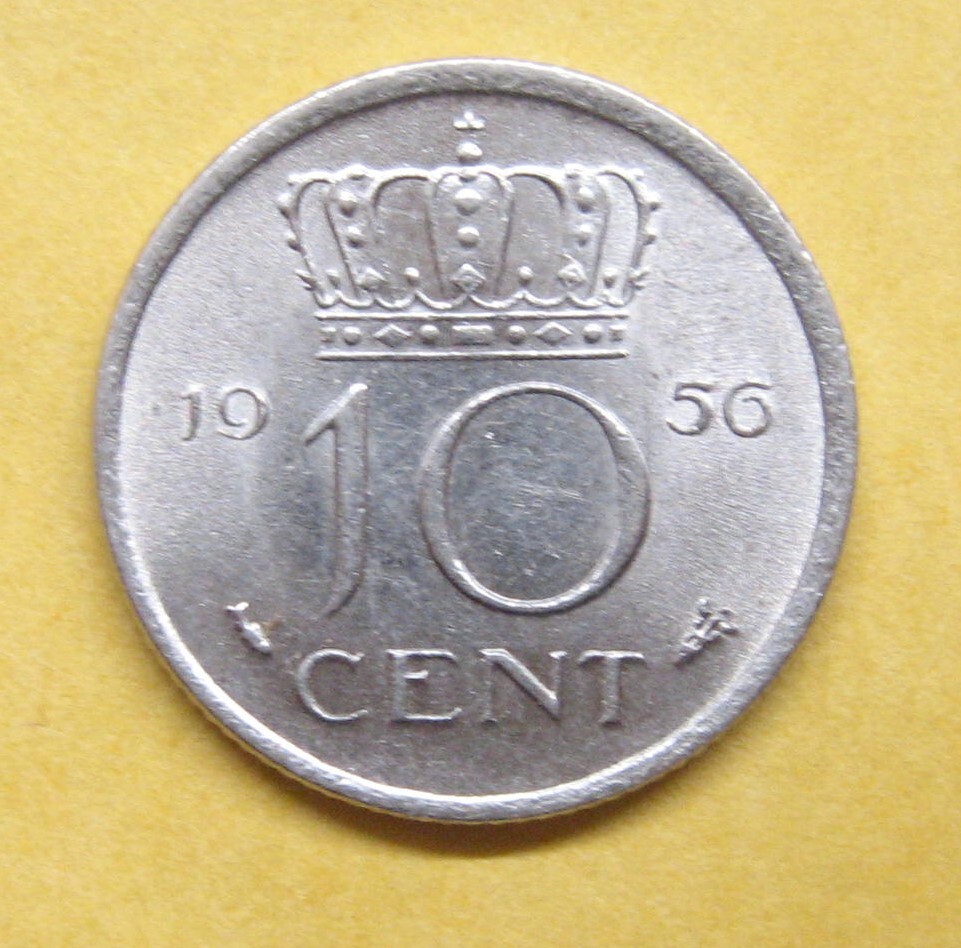 1956 Netherlands 10 Cent Take a Look