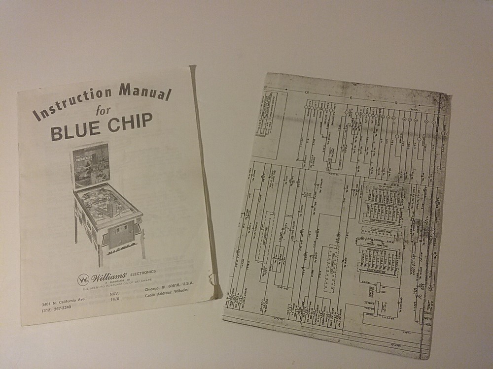 Instructions Manual for Blue Chip Williams Electronics nov. 1976