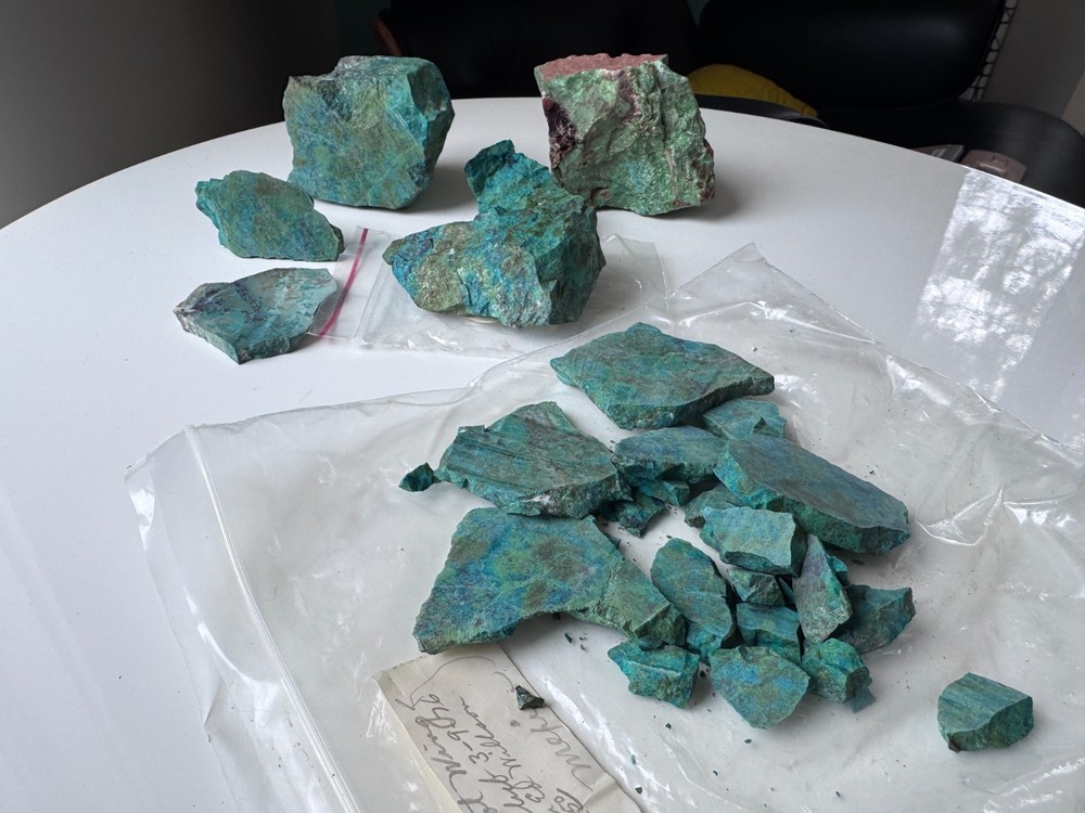 Old Stock Parrot Wing Chrysocolla Rough 2lbs 13oz