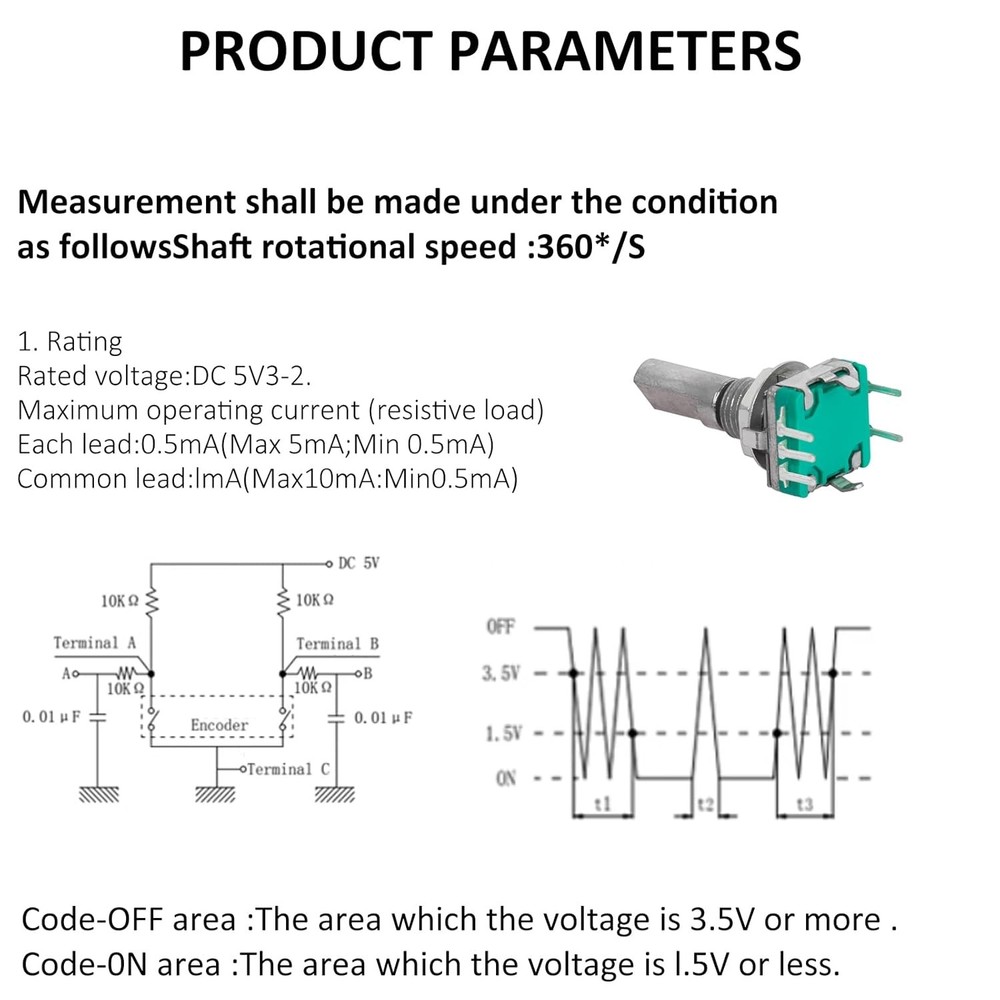 10 Pcs EC11 Rotary Encoder Dode Switch Audio Digital Potentiometer with Switch -