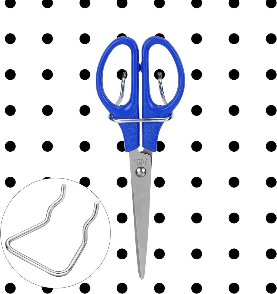 16 Pieces Pegboard Plier Holders, Stainless Steel Double Loop Pegboard Hooks