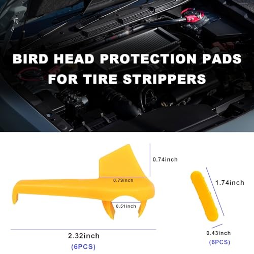 6 Sets Car Tire Changer Plastic Insert, Wheel Rim Edge Protector Tool for