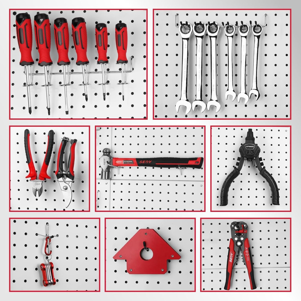300-Piece Pegboard Hook Set, Pegboard Organizer Accessories for Hanging, Durable