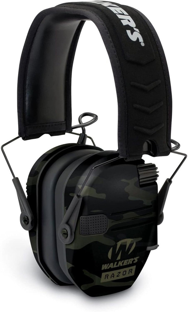 Slim Electronic Earmuffs Low Profile Adjustable Noise Reduction Hearing Safety