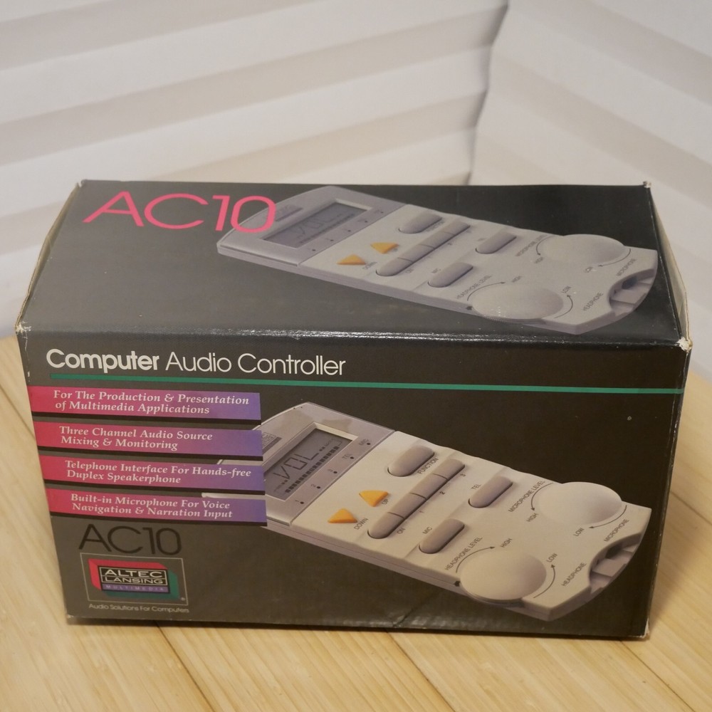 Rare 1994 Vintage Altec Lansing Computer Audio Controller AC10 with original box