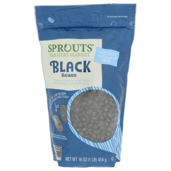 2 Pack - Sprouts Dry Black Beans 16 oz