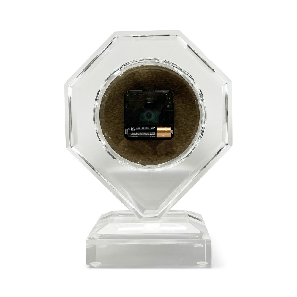 1980s Lucite Mantel Clock