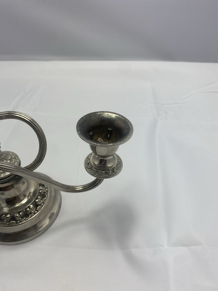 Ianthe Silver Plated 2 Arm Candelabra Candlestick Holder