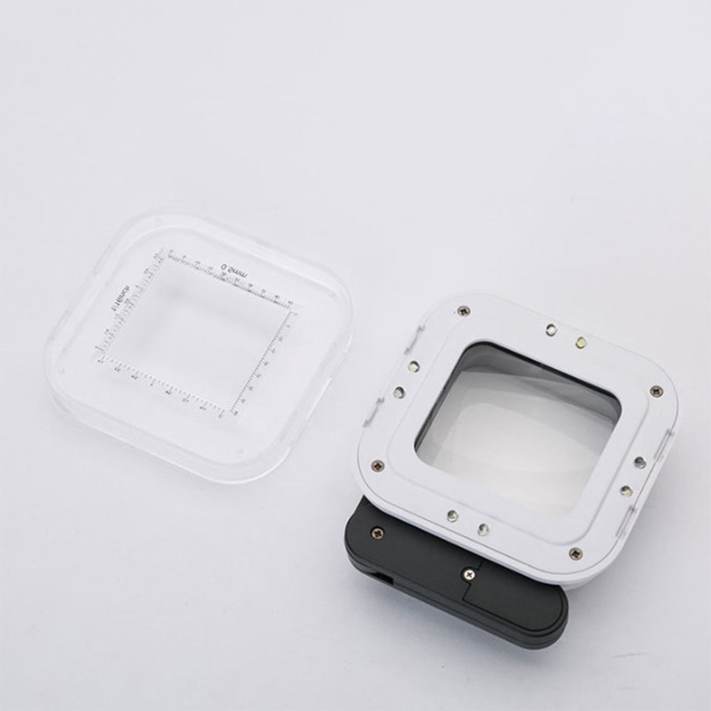Multifunctional Magnifier with Rotatable Handle and Integrated LED Lights