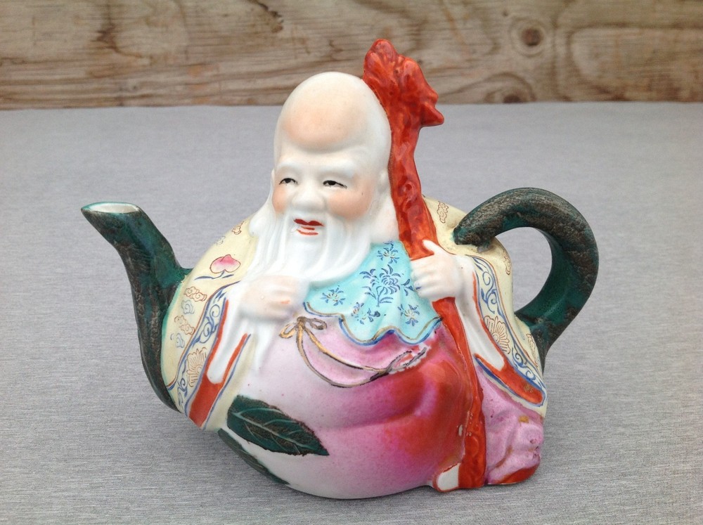 Chinese Man Figural Teapot