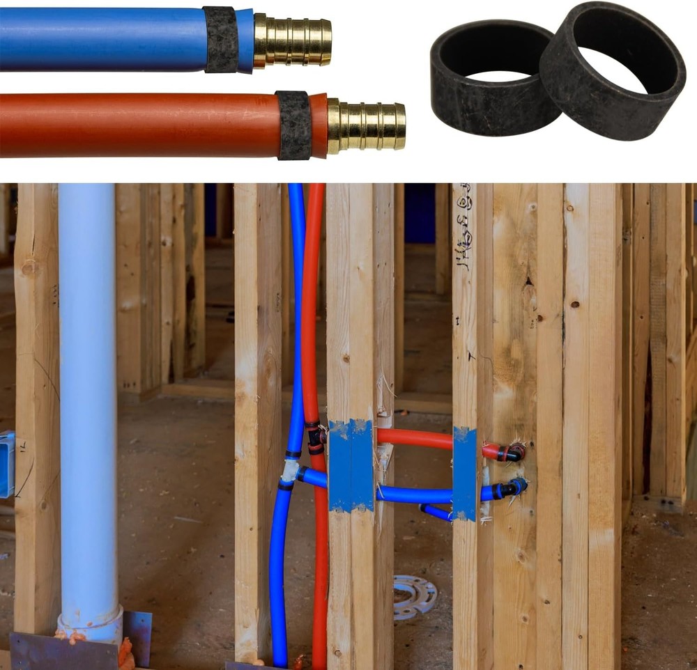 25 Pack 1/2" PEX Copper Crimp Rings, for Pex Pipe 1/2“ × 25pcs,