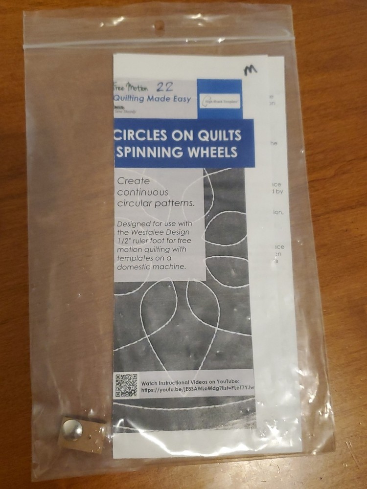 Westalee Sew Steady Circles On Quilts Spinning Wheels 22