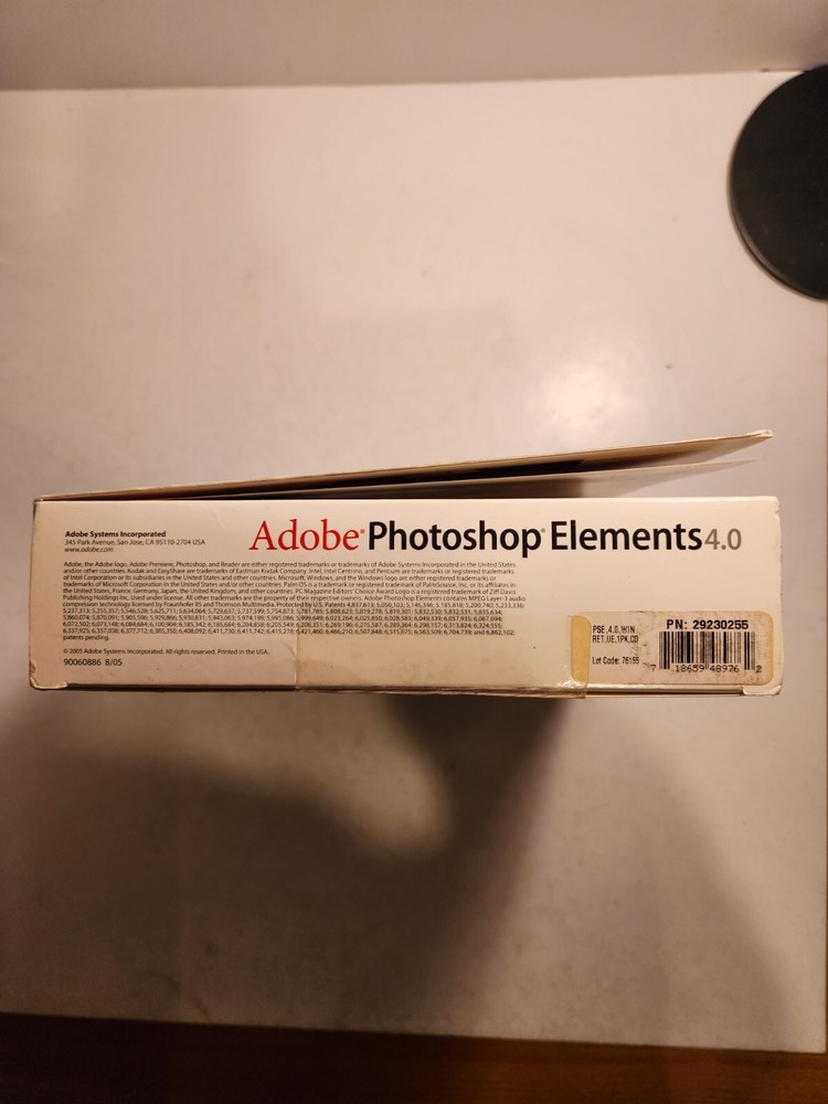NEW OPEN BOX ADOBE Photoshop Elements 4.0 FOR WINDOW XP