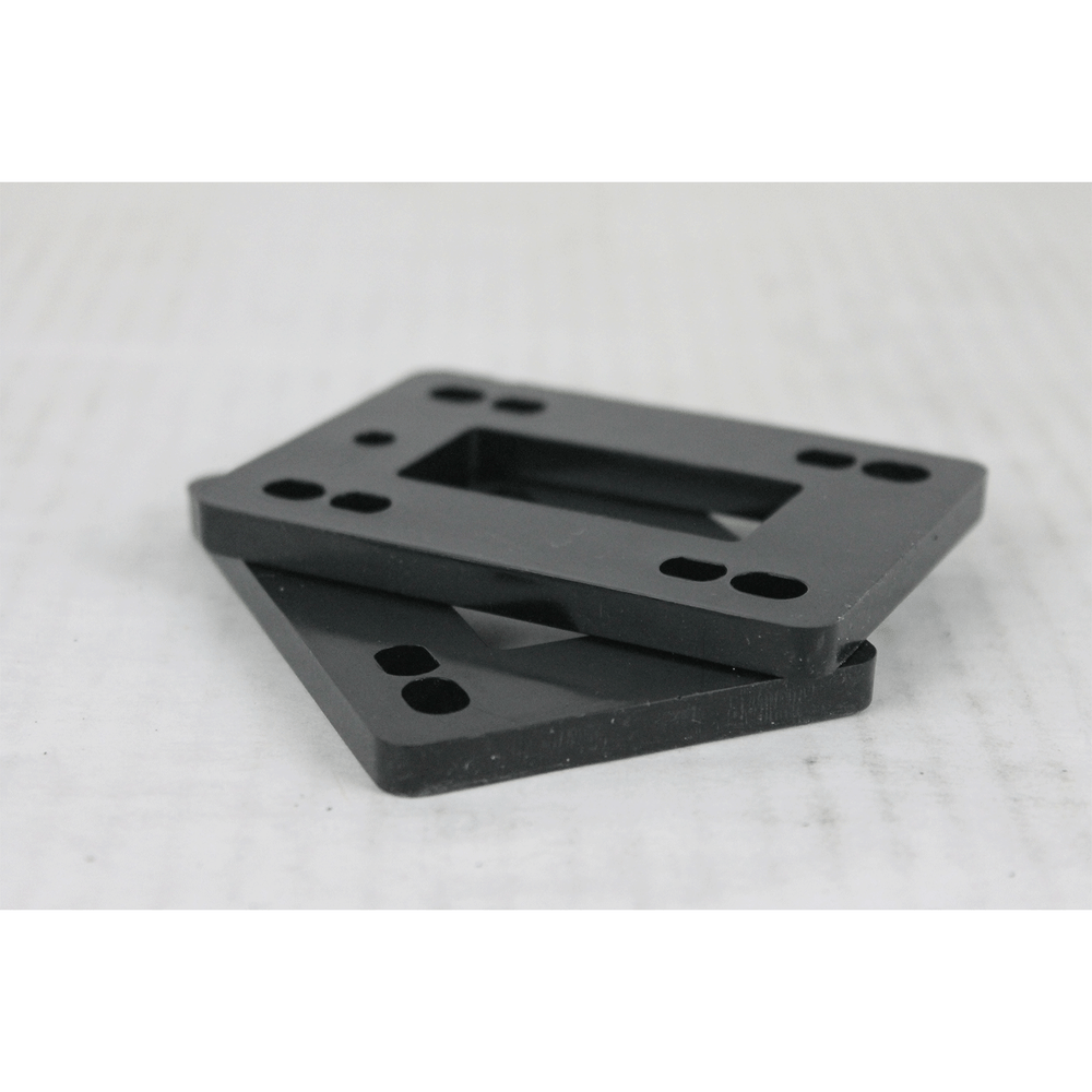 BLEMISHED Blank Black Skateboard Longboard Plastic 6mm Riser Pads