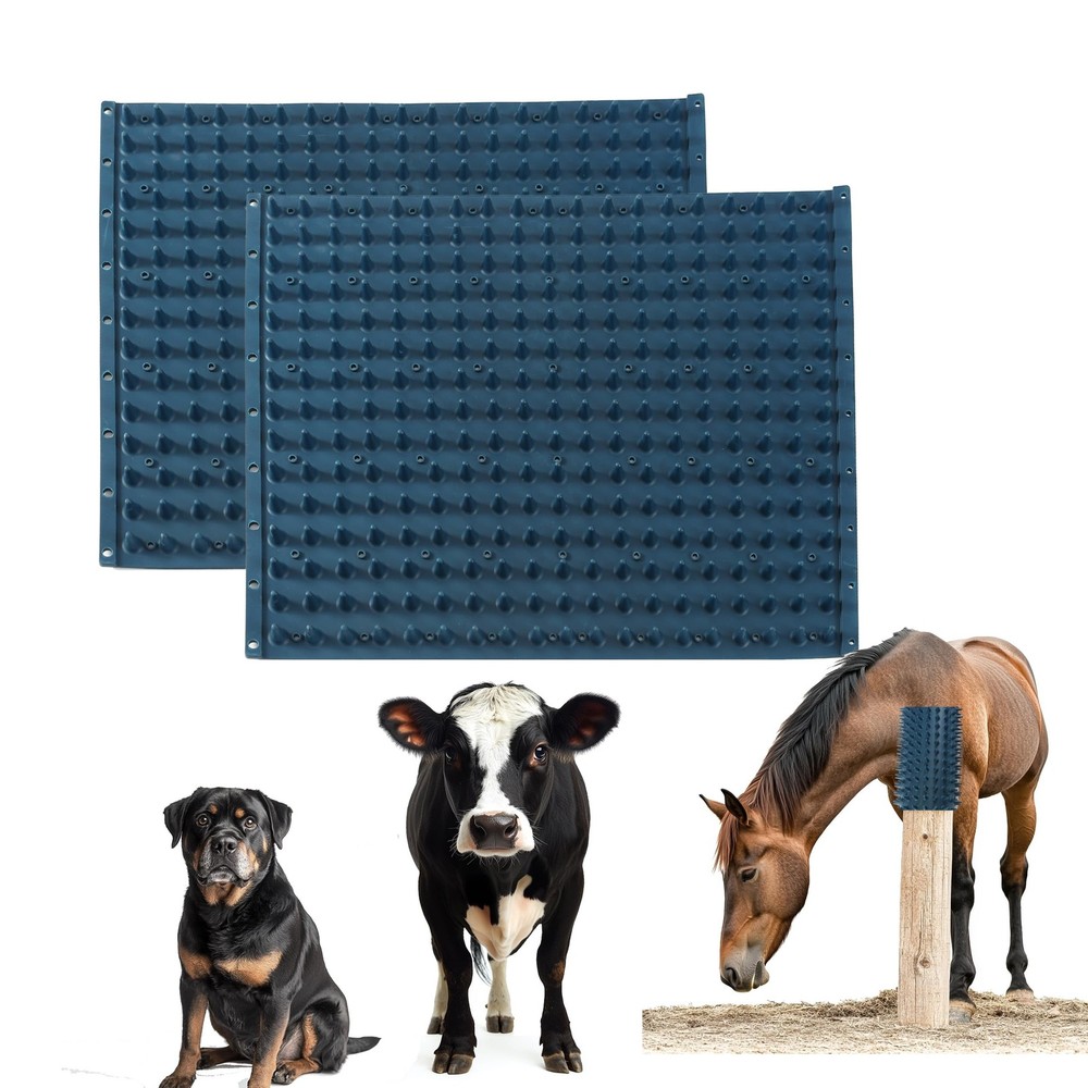 Horse Scratching Post Pad 2-Pack, Dog Scratch Pad, Cow Scratching Post, Soft ...