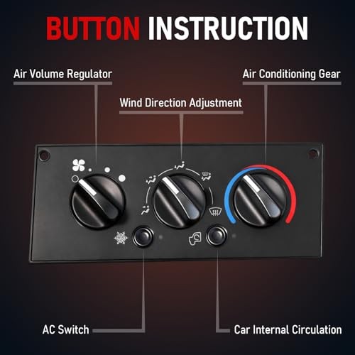 Front Climate Control Module 599-5511 Heavy Duty AC Control Panel Compatible
