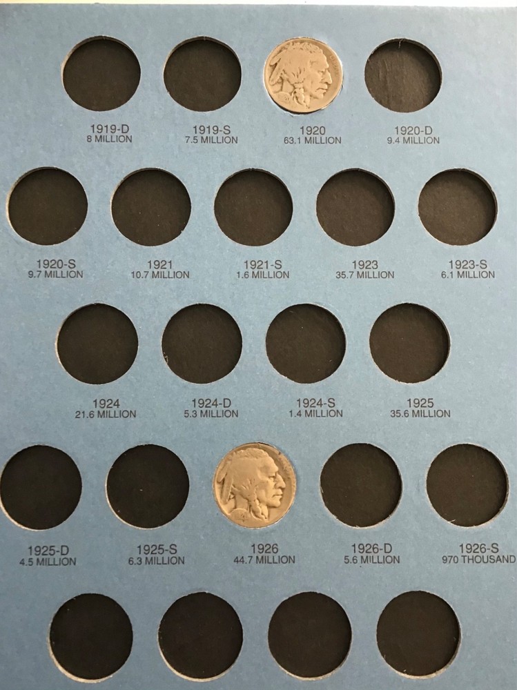 Buffalo Coin Folder (5 coins) 1913-1938